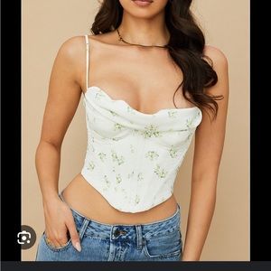 House of CB floral corset top, size small, plus cup!